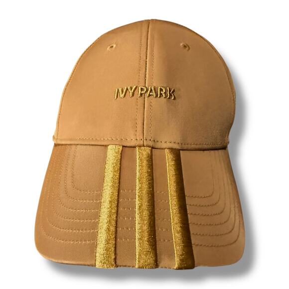 Ivy Park x Adidas Open Back Hat Womens Mustard Stretch Band Embroidered OSFM - Picture 1 of 8